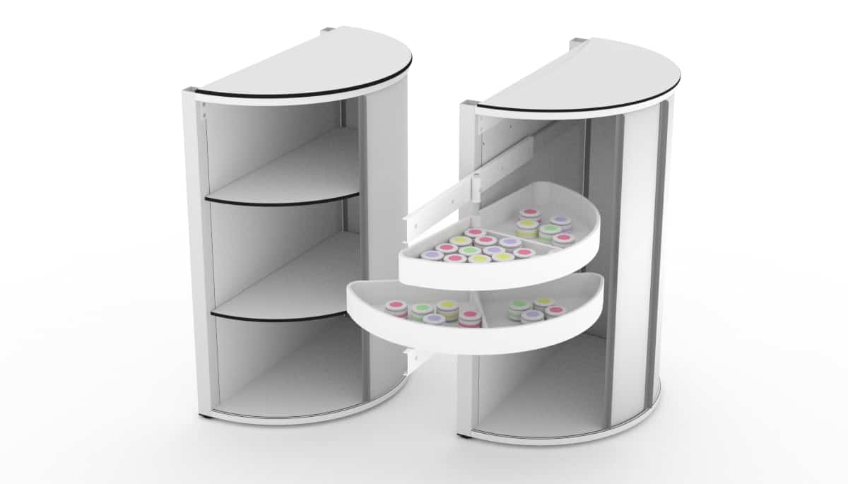 Schrank rund für Nageltische