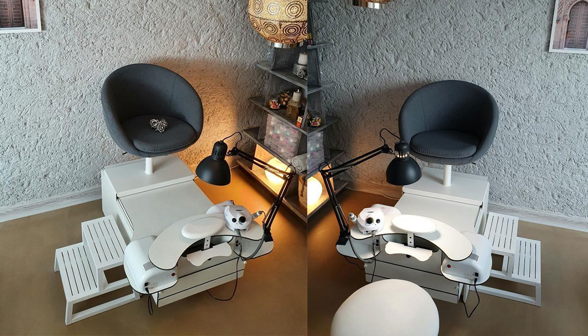 Fusspflegestuhl MITTEL (Stufe von Kunde selbst gemacht)