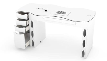 Nageltisch mit Absaugung für Nagelstudios Art. Nr: FT4: Nageltisch FantasTisch mit 4 Schubladen