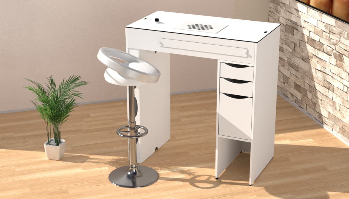 Tavolo per manicure nailbar con estrattore di polvere L500