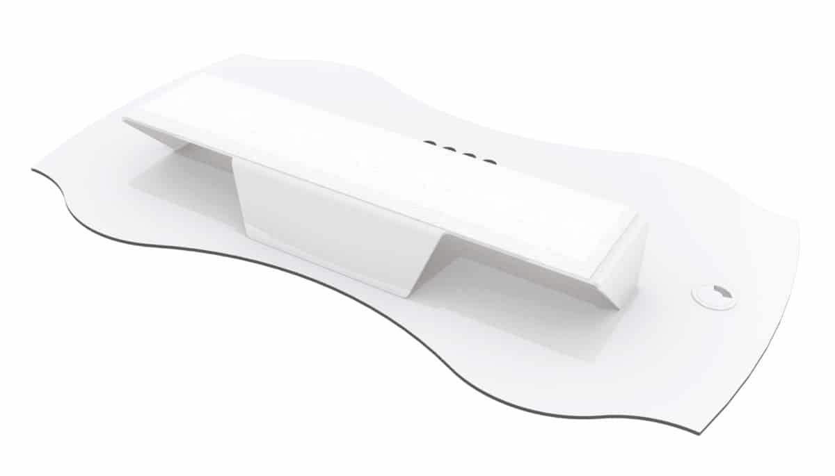 Poggiabraccio plexiglas 86x20 cm per tavoli manicure