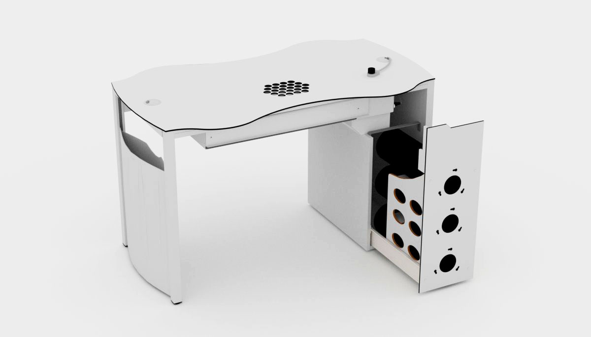 Nageltisch RomanTisch mit Aktivkohle