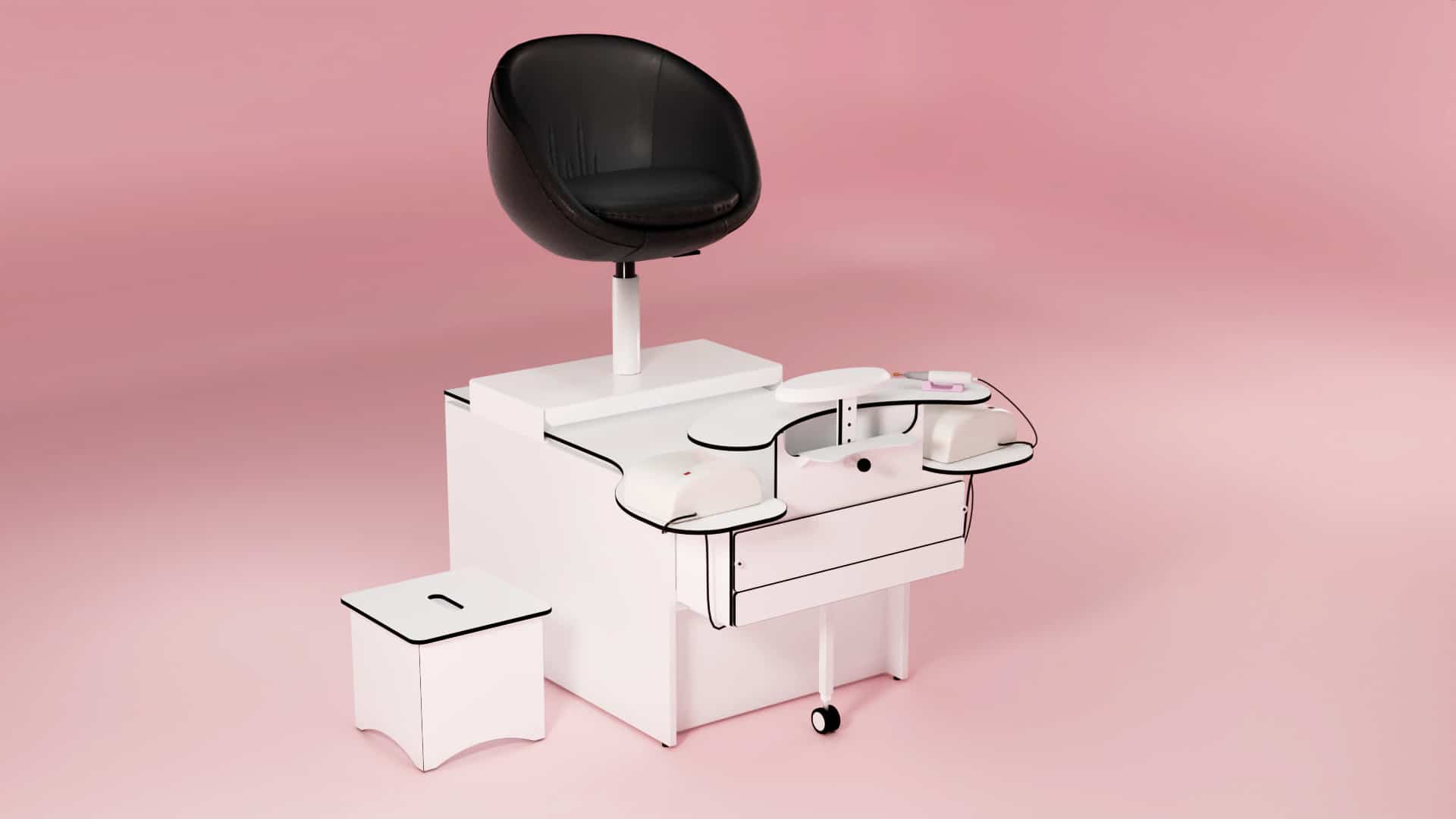 Fusspflegestuhl mit Absaugung